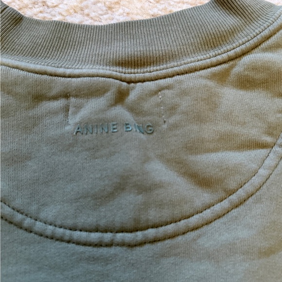 Anine Bing Cody Sweatshirt Vintage Bing in Washed Dusty Olive - Picture 6 of 7